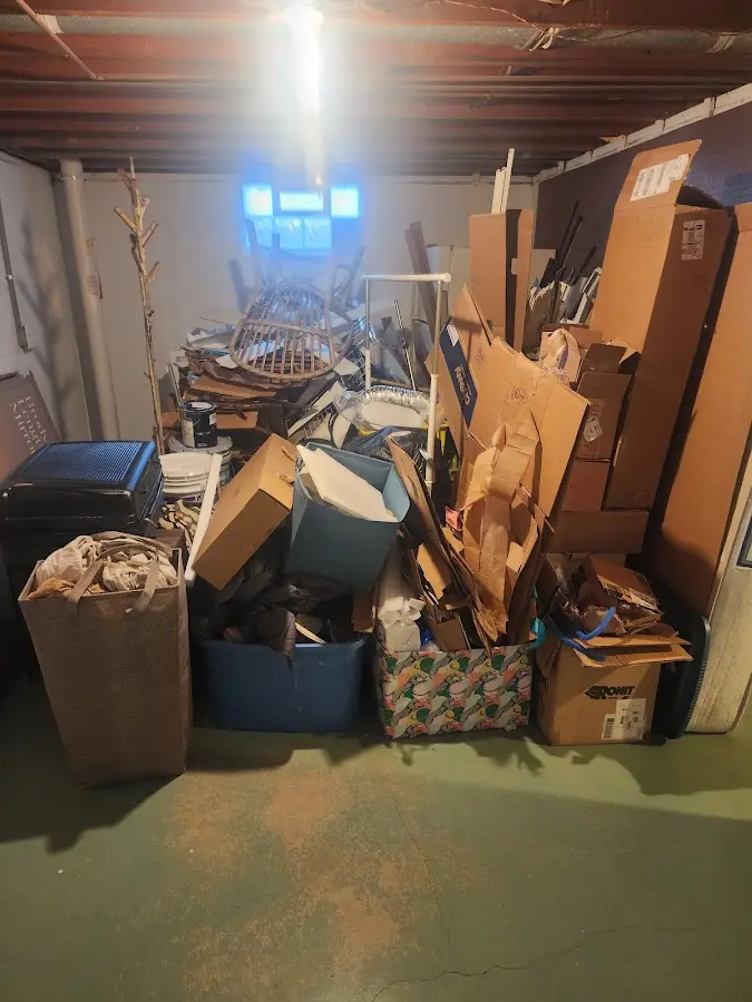 Roll-off dumpster container at job site for Roll Off Dumpster Rental in Norwell